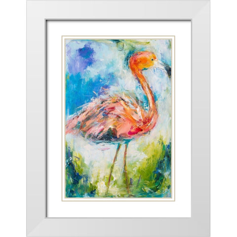 Pretty in Pink No. 2 White Modern Wood Framed Art Print with Double Matting by Koelman, Hilma