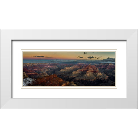 Grand Canyon White Modern Wood Framed Art Print with Double Matting by Kostka, Vladimir