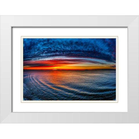 The Eye White Modern Wood Framed Art Print with Double Matting by Kostka, Vladimir