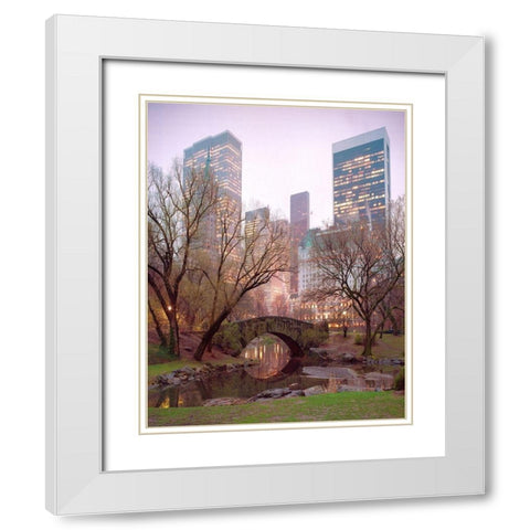 Central Park, NYC White Modern Wood Framed Art Print with Double Matting by Klug, Alan