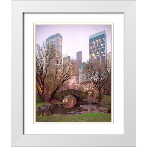 Central Park, NYC White Modern Wood Framed Art Print with Double Matting by Klug, Alan
