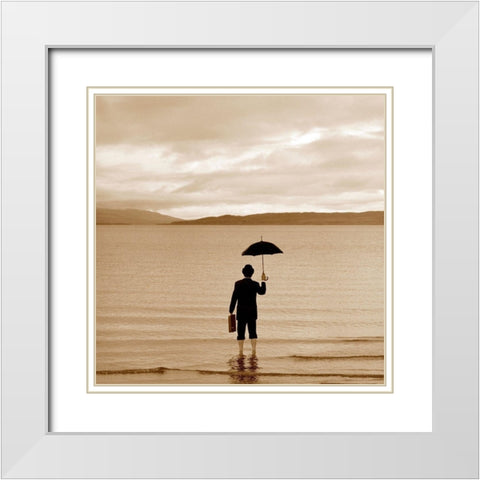 Incident at Loch Ness White Modern Wood Framed Art Print with Double Matting by Klug, Alan