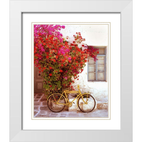 Paros, Greece White Modern Wood Framed Art Print with Double Matting by Klug, Alan