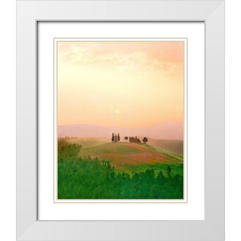 Toscana, Italia No. 717 White Modern Wood Framed Art Print with Double Matting by Klug, Alan