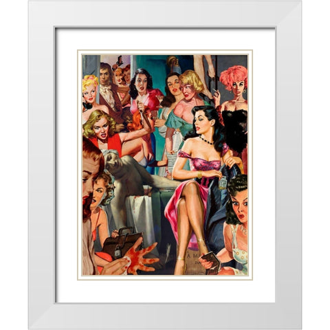 Artist in Hallway White Modern Wood Framed Art Print with Double Matting by Kite, Barry