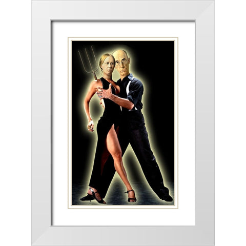 Gothic Tango White Modern Wood Framed Art Print with Double Matting by Kite, Barry