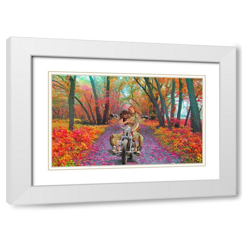 Jesus and His Bitch White Modern Wood Framed Art Print with Double Matting by Kite, Barry