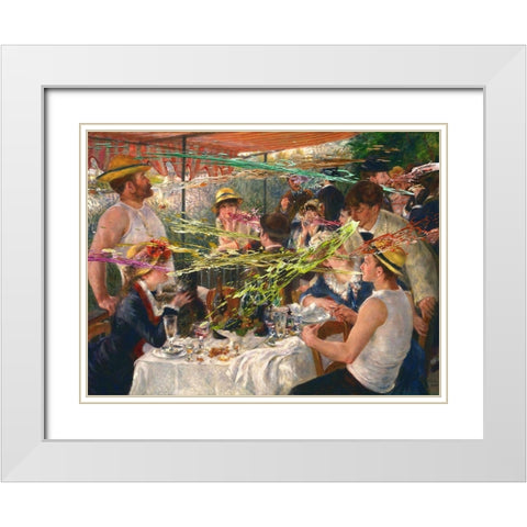 Luncheon of the Projectile Vomit Party White Modern Wood Framed Art Print with Double Matting by Kite, Barry