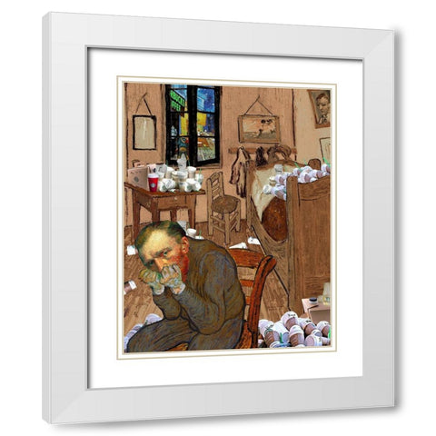 Signs of Substance Abuse White Modern Wood Framed Art Print with Double Matting by Kite, Barry