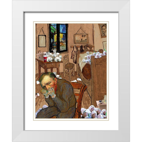 Signs of Substance Abuse White Modern Wood Framed Art Print with Double Matting by Kite, Barry