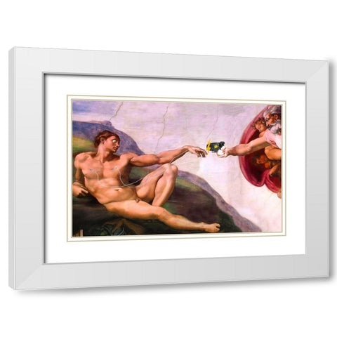 The Tasing White Modern Wood Framed Art Print with Double Matting by Kite, Barry