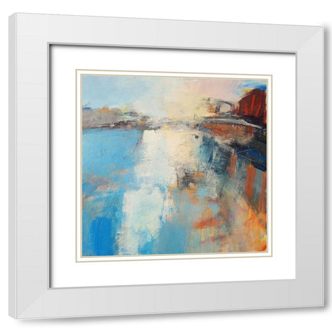 Harbour Light White Modern Wood Framed Art Print with Double Matting by Kinmont, Andrew