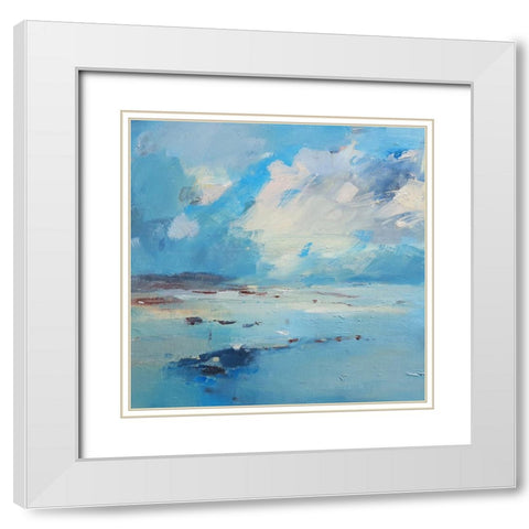 Low Tide White Modern Wood Framed Art Print with Double Matting by Kinmont, Andrew