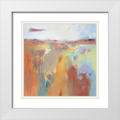Tangerine Summer White Modern Wood Framed Art Print with Double Matting by Kinmont, Andrew