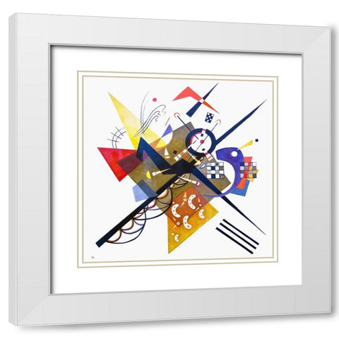 On White II White Modern Wood Framed Art Print with Double Matting by Kandinsky, Wassily