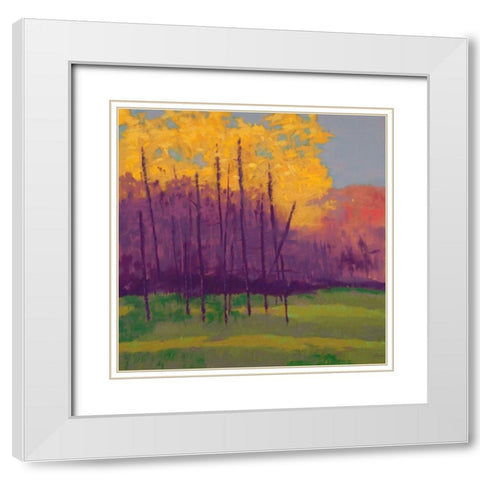 Bright View No. 3 White Modern Wood Framed Art Print with Double Matting by Kelly, Mike