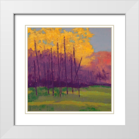 Bright View No. 3 White Modern Wood Framed Art Print with Double Matting by Kelly, Mike