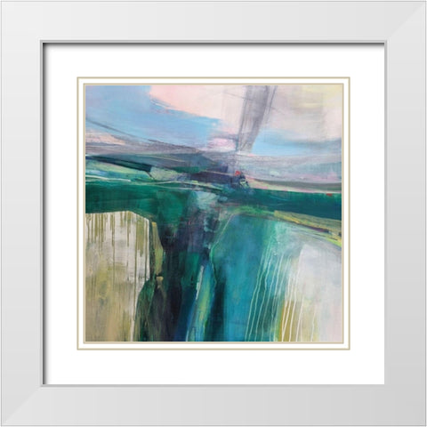 Convergence White Modern Wood Framed Art Print with Double Matting by Kinmont, Andrew