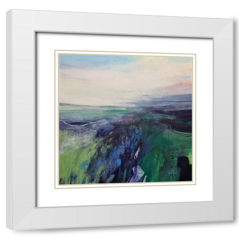 Viridescent Valley No. 1 White Modern Wood Framed Art Print with Double Matting by Kinmont, Andrew