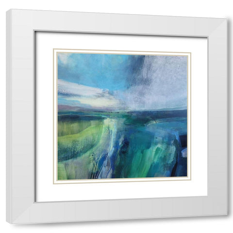 Viridescent Valley No. 2 White Modern Wood Framed Art Print with Double Matting by Kinmont, Andrew