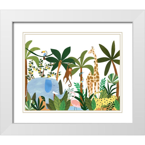 Jungle White Modern Wood Framed Art Print with Double Matting by Kopcik, Emily
