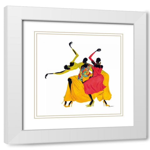 Go Sally Go! White Modern Wood Framed Art Print with Double Matting by Kelly, Shan