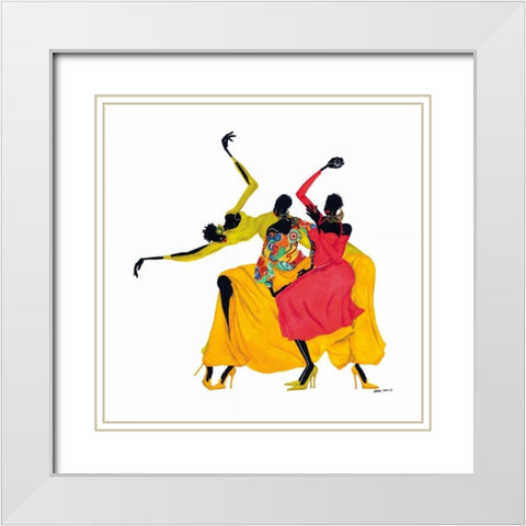 Go Sally Go! White Modern Wood Framed Art Print with Double Matting by Kelly, Shan