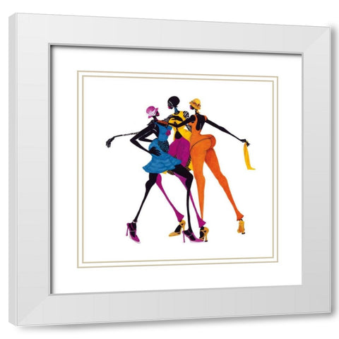 Hips, Hips, Hips White Modern Wood Framed Art Print with Double Matting by Kelly, Shan