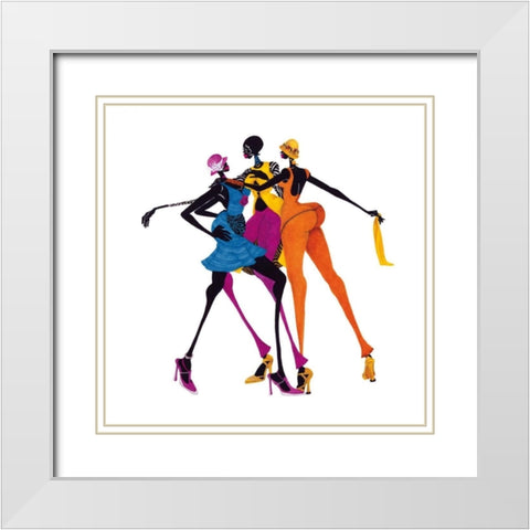 Hips, Hips, Hips White Modern Wood Framed Art Print with Double Matting by Kelly, Shan