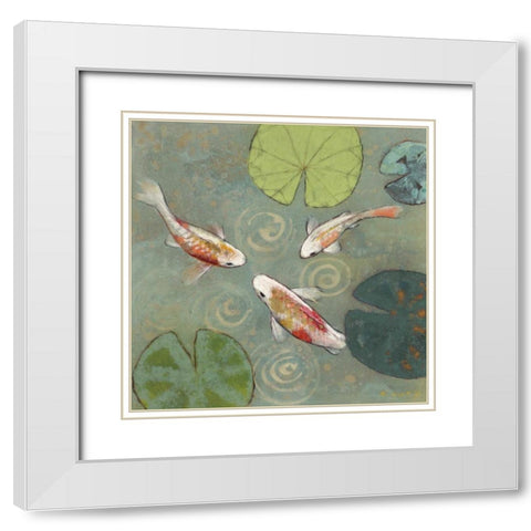 Floating Motion I White Modern Wood Framed Art Print with Double Matting by Koury, Aleah