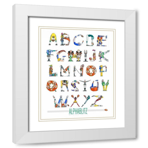 Alphablitz White Modern Wood Framed Art Print with Double Matting by Keith, Doug