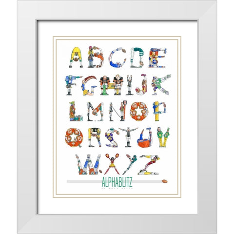 Alphablitz White Modern Wood Framed Art Print with Double Matting by Keith, Doug