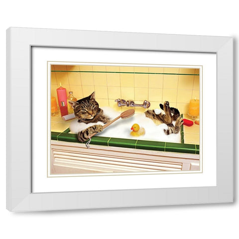 Kitchen Spa White Modern Wood Framed Art Print with Double Matting by Lund Roeser