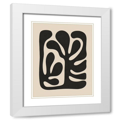 Abstractica White Modern Wood Framed Art Print with Double Matting by LivinLi