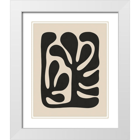 Abstractica White Modern Wood Framed Art Print with Double Matting by LivinLi