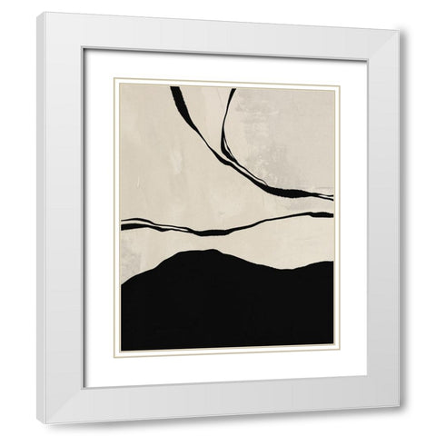Sea White Modern Wood Framed Art Print with Double Matting by LivinLi