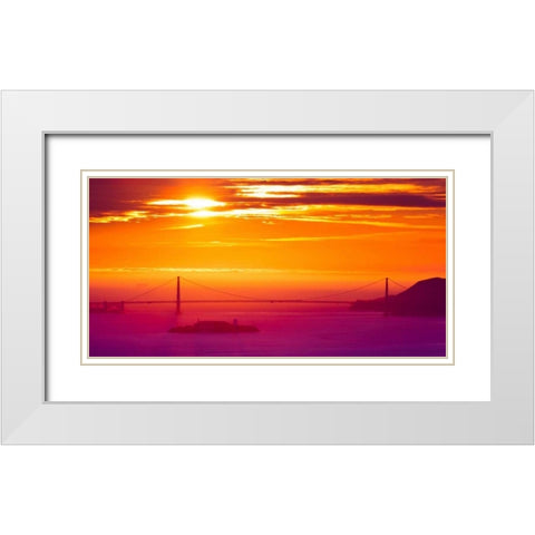 The Sun Gate White Modern Wood Framed Art Print with Double Matting by Linhares, Greg