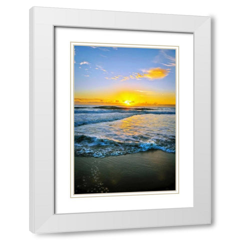 Twin Waters Down White Modern Wood Framed Art Print with Double Matting by Louise, Tracie
