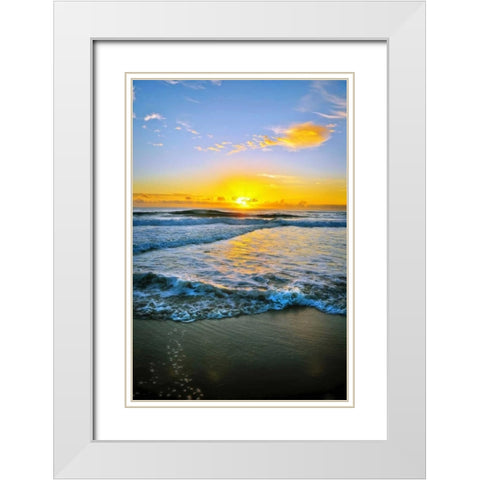 Twin Waters Down White Modern Wood Framed Art Print with Double Matting by Louise, Tracie