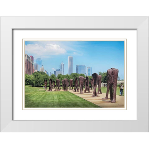 Agora White Modern Wood Framed Art Print with Double Matting by Levant, Jessica
