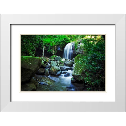 Hows The Serenity White Modern Wood Framed Art Print with Double Matting by Louise, Tracie
