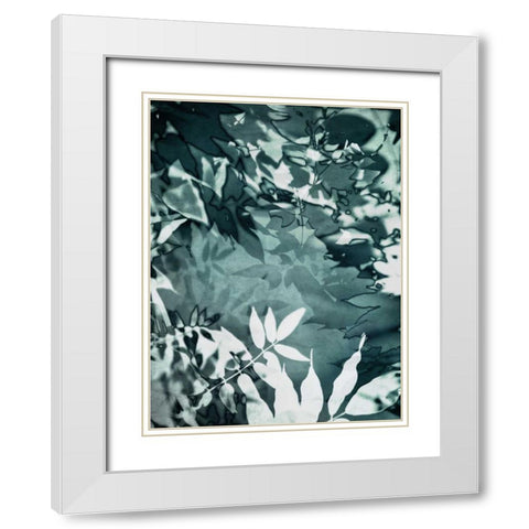 Abstract Leaves White Modern Wood Framed Art Print with Double Matting by Lehnhardt, Iris