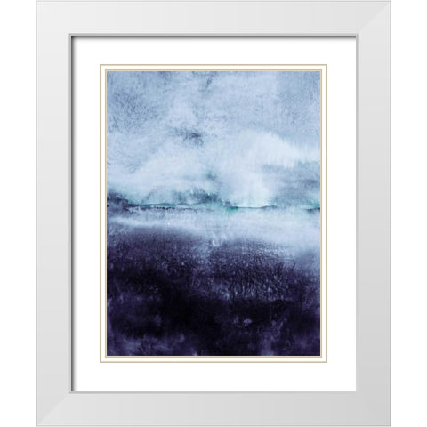 Direction North White Modern Wood Framed Art Print with Double Matting by Lehnhardt, Iris