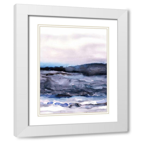 Layers of Colour 2 White Modern Wood Framed Art Print with Double Matting by Lehnhardt, Iris