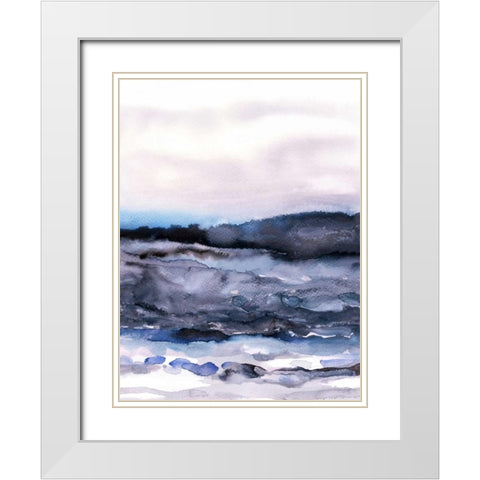 Layers of Colour 2 White Modern Wood Framed Art Print with Double Matting by Lehnhardt, Iris