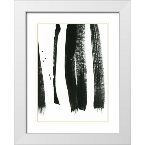 Black on White 3 White Modern Wood Framed Art Print with Double Matting by Lehnhardt, Iris