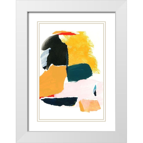 Collage Studies 18-02 White Modern Wood Framed Art Print with Double Matting by Lehnhardt, Iris