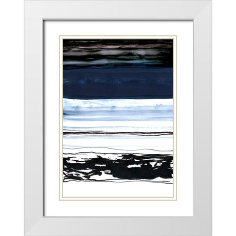 Strata 2 White Modern Wood Framed Art Print with Double Matting by Lehnhardt, Iris