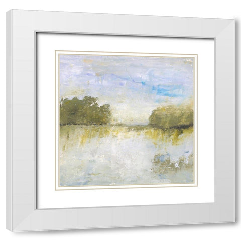 The Fields I Call Home White Modern Wood Framed Art Print with Double Matting by Lisa Mann Fine Art