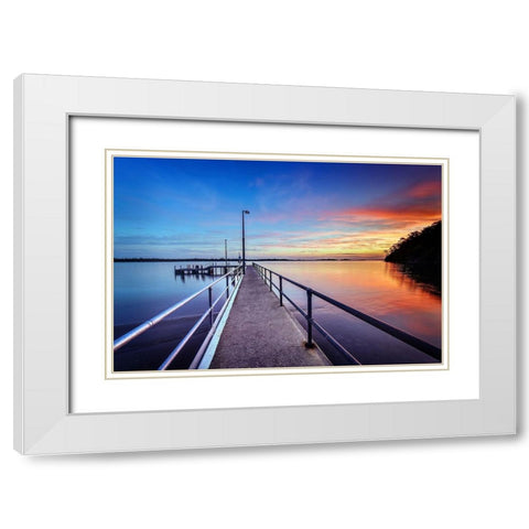 Fin de Jours White Modern Wood Framed Art Print with Double Matting by Louise, Tracie
